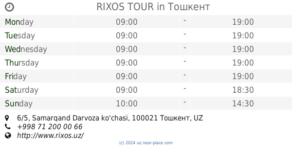 rixos tour tashkent